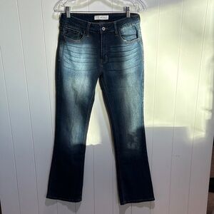 KanCan Los Angeles medium wash slight flare leg denim jeans super stretchy 29